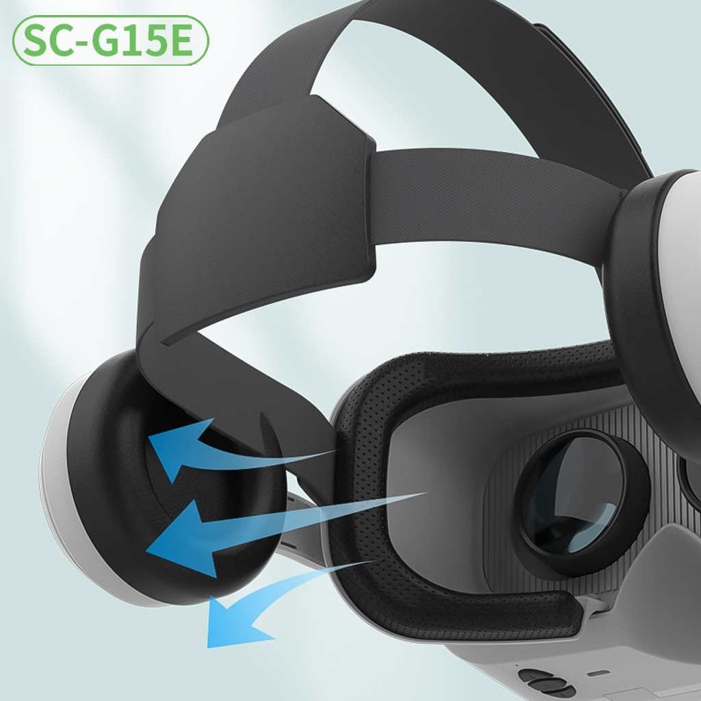 Kính Thực Tế Ảo Vr Shinecon SC - G15E Kèm Headphone Phiên bản Hot 2022 Dành Cho Điện Thoại 4.5-7 Inch - Hàng Chính Hãng