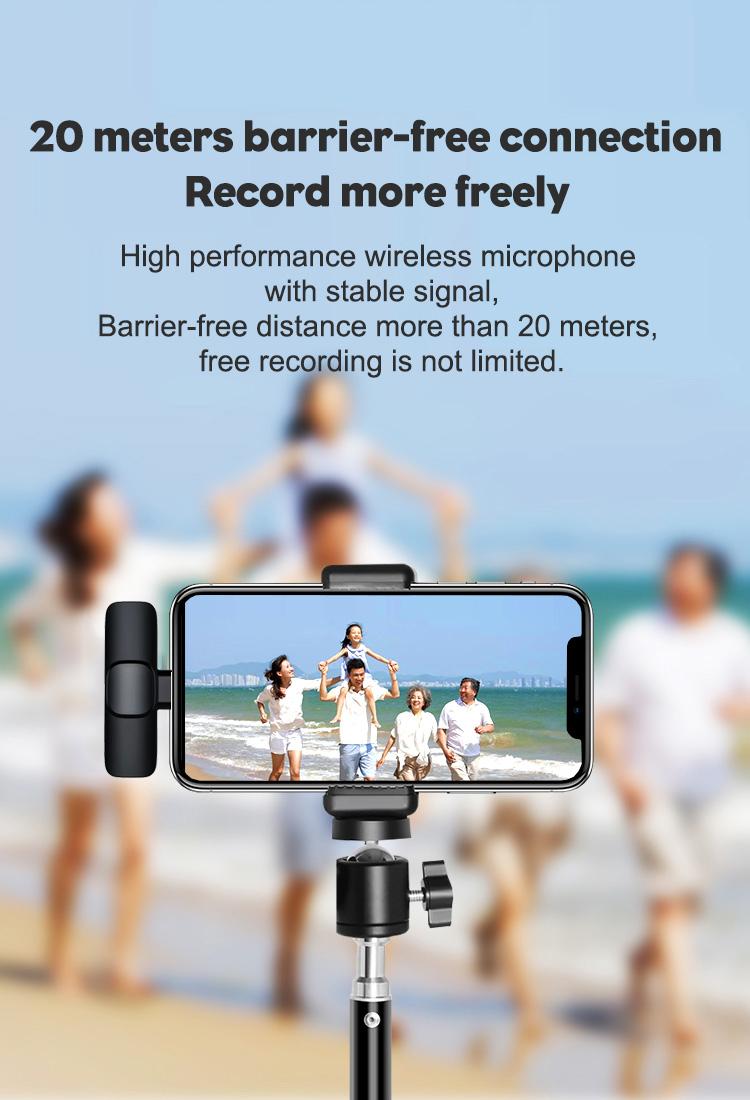 Micrô Lavalier Không Dây Mới Ghi Hình Âm Thanh Di Động Micrô Mini Cho iPhone Android PC Camera Trực Tiếp Điện Thoại Chơi Game Màu Sắc: 2in1TypeC-USBAdapte
