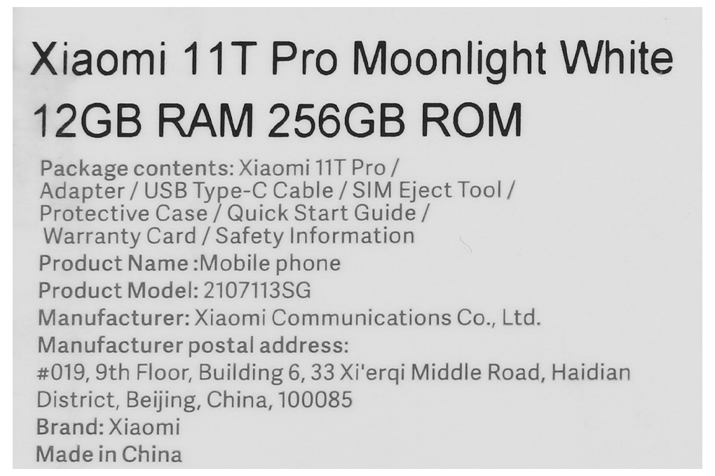 Điện thoại Xiaomi 11T Pro (12 GB/256 GB) - Hàng chính hãng