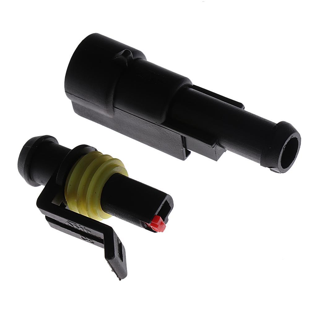 10 Set 1Pin Sealed Waterproof Quick Splice Electrical Wire Connector Plugs