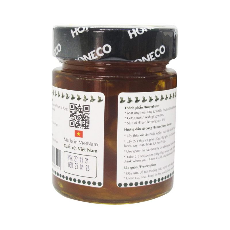 Mật ong Gừng Sả Honeco 250g