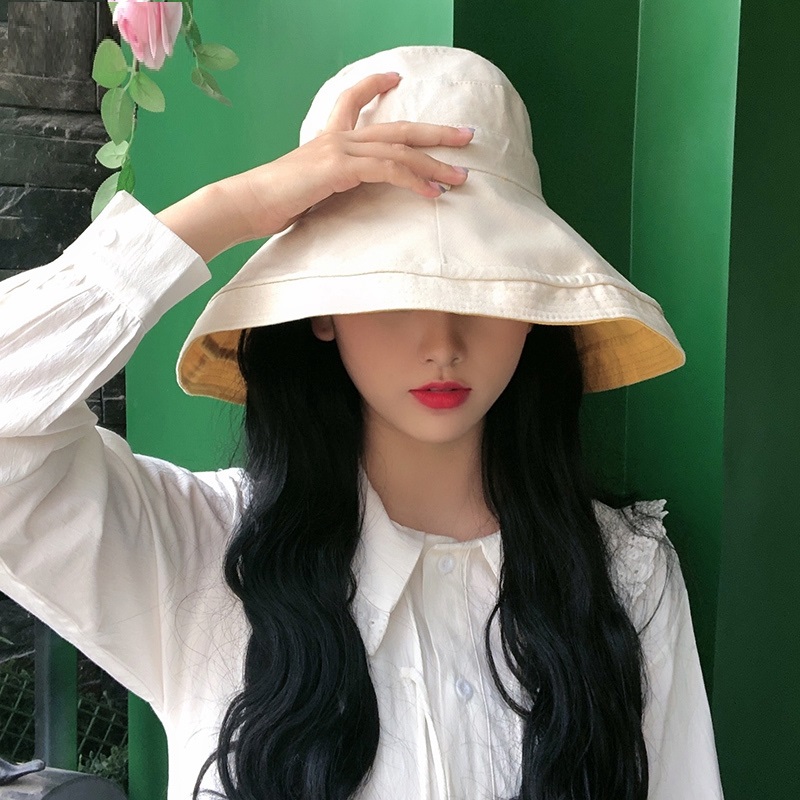 Mũ Tai Bèo Rộng Vành Hai Mặt Thời Trang Cho Nữ