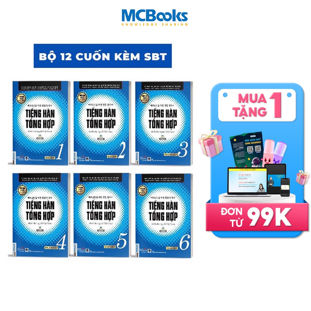 Combo 6 Tập Tiếng Hàn Tổng Hợp Dành Cho Người Việt Nam