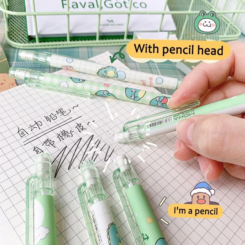 Hộp Bút Chì Bấm / Bút Chì Cơ Tự Động Vẽ Hoạt Hình Dễ Thương Dành Cho Học Sinh / Văn Phòng