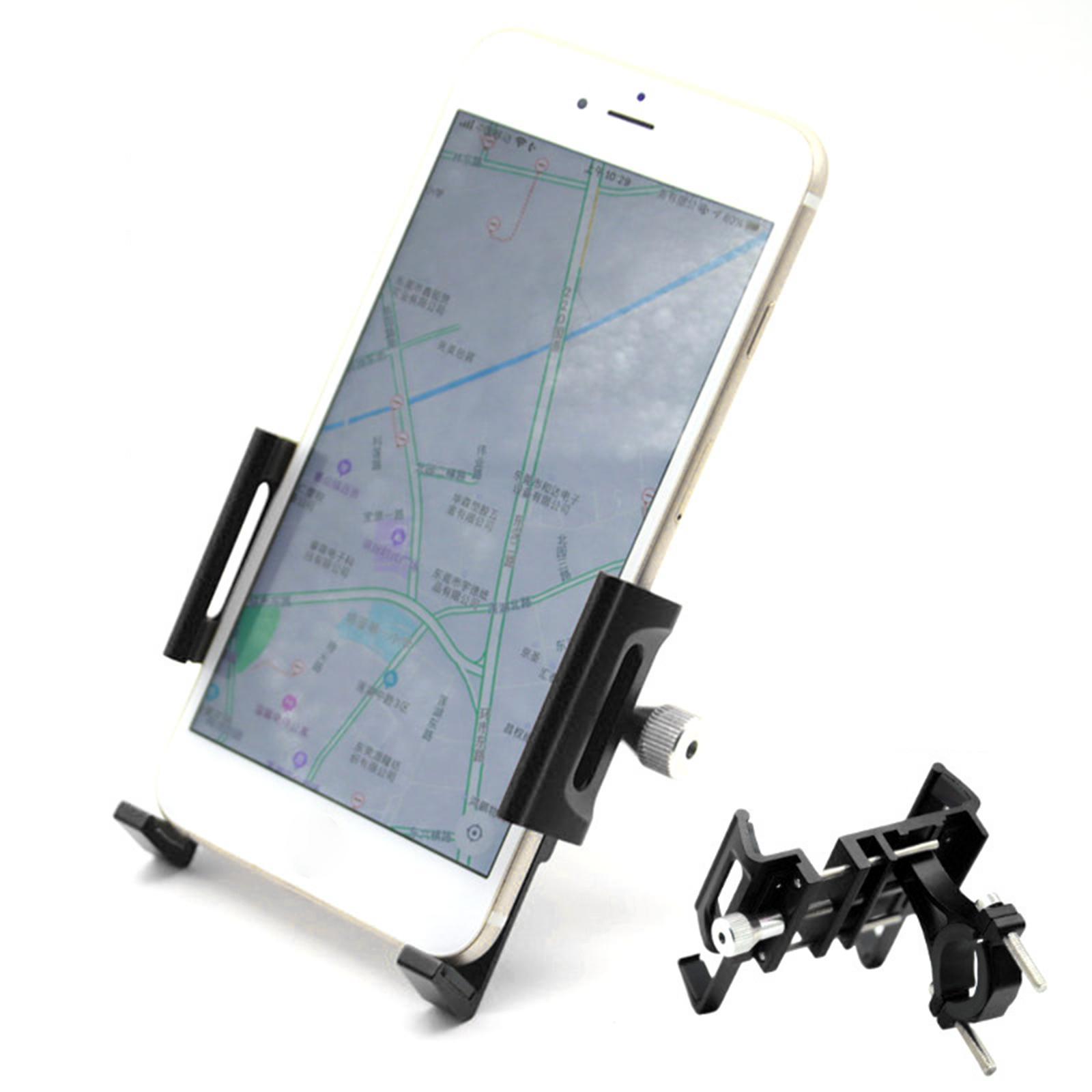 Bike Phone Mount Motorcycle Handlebar Phone Mount Clamp Stand Scooter Black