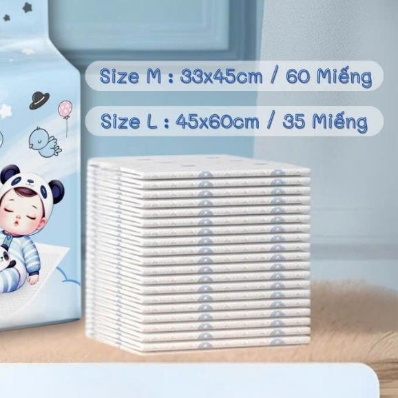 [Bán Lẻ] TẤM LÓT CHỐNG THẤM MOLLI DÙNG 1 LẦN CHO MẸ SAU SINH VÀ BÉ SƠ SINH, TẤM LÓT THAY TÃ - Size M (33*45cm)