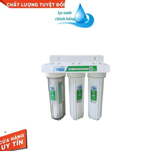 Bộ 3 Cốc Kèm 3 lõi 1 2 3 Ren 21 Dùng Cho Các Loại Máy Lọc Nước RO,Nano (kèm bộ lõi 123 và giá sắt ) .