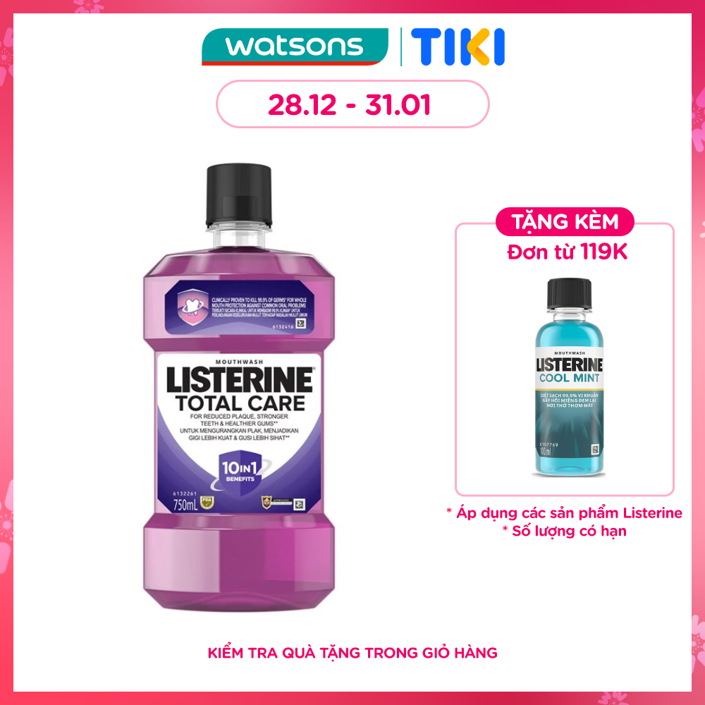 Nước Súc Miệng Listerine Total Care Mouthwash 750ml