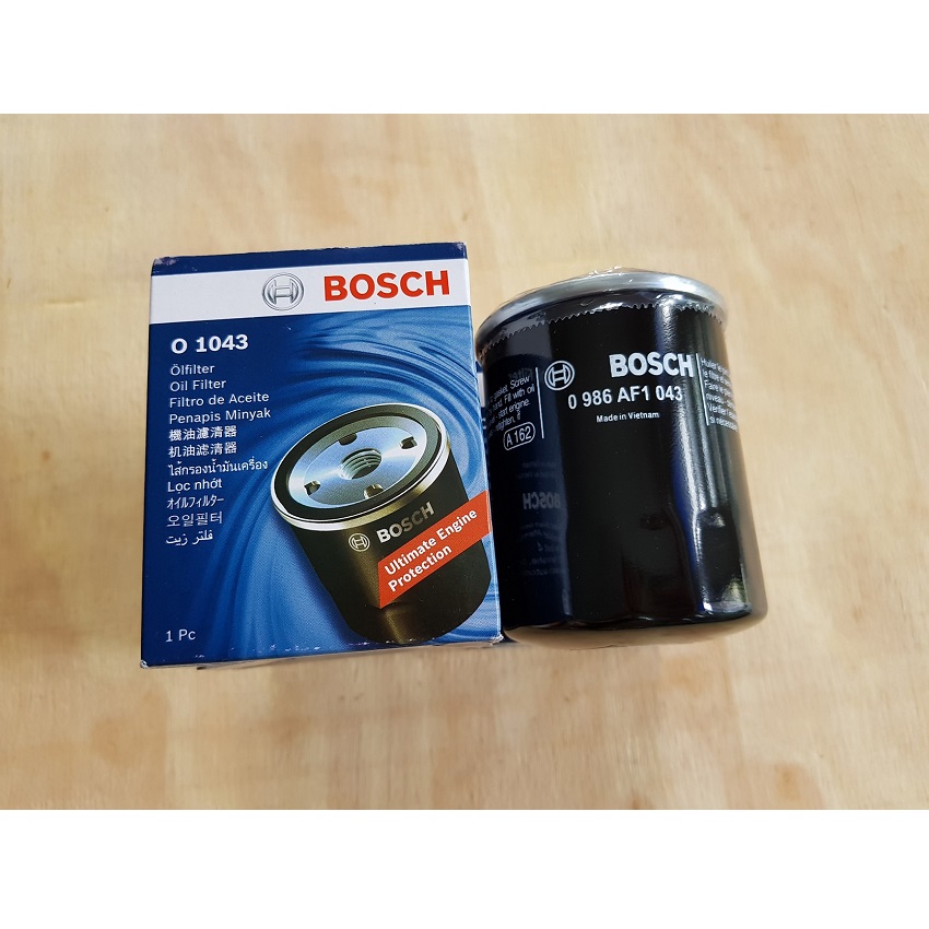 Lọc nhớt Bosch O1043 cho xe TOYOTA-ZACE, CAMRY2.4 VIC#: C-110, OE Number: 90915 03004