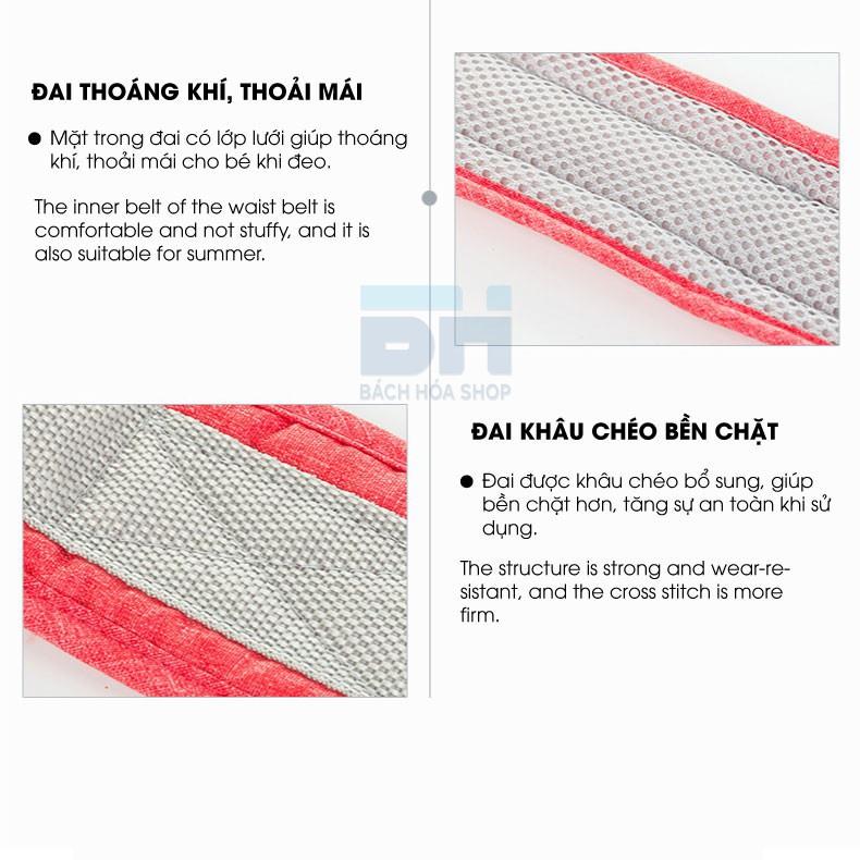 Đai đi xe máy an toàn cho bé , chống bụi bẩn, thoáng khí, chắc chắn, phát sáng ban đêm