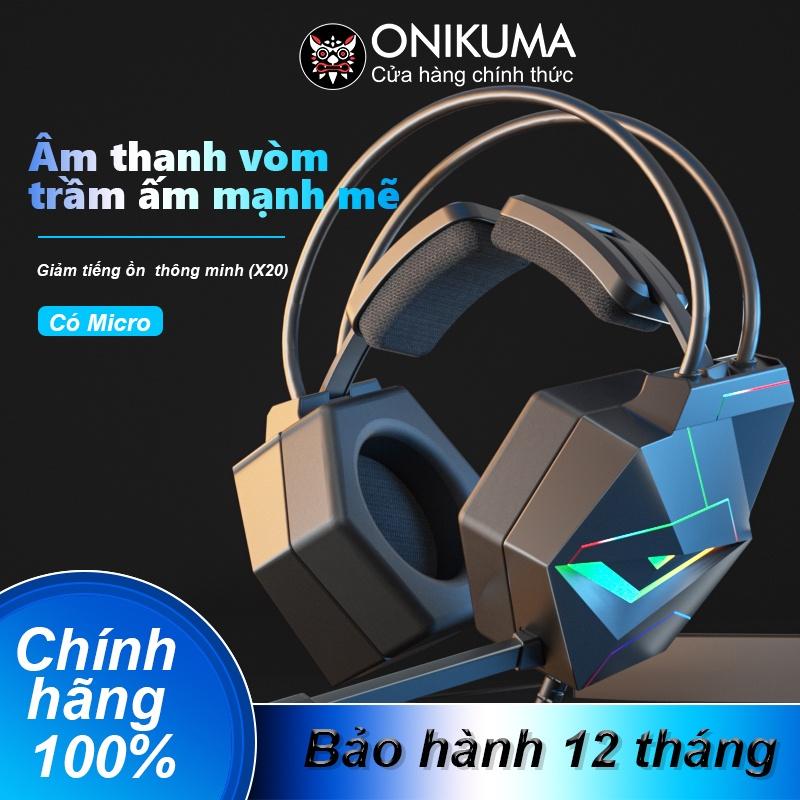 ONIKUMA X20 Tai nghe chụp tai Chơi Game Có Micro Giảm Ồn Tương Thích Với PC/Laptop/PS4/Điện Thoại Di Động [Hàng chính hãng]