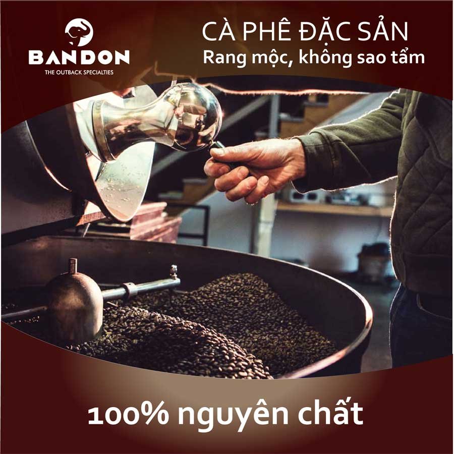 Hình ảnh Cà phê phin nguyên chất rang xay mộc sạch BANDON THINK 250g đắng dịu, thơm ngát. Cà phê đặc sản (30% Arbica Cầu Đất Full wash, 70% Robusta Buôn Ma Thuột Dry)