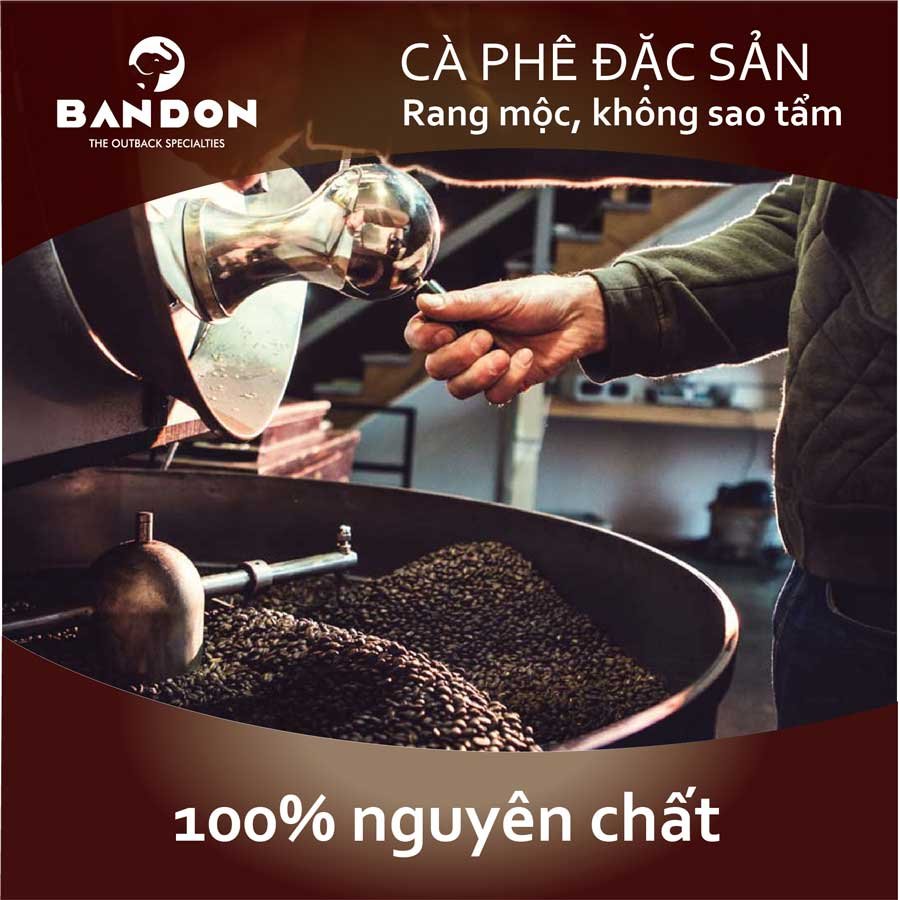 Combo Mật ong chín Honimore Hoa Cao Nguyên 630g + Cà phê rang xay nguyên chất mộc sạch Bandon Focus