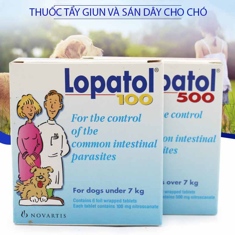 Tẩy toàn bộ loại giun cho chó hàng nhập - Lopatol