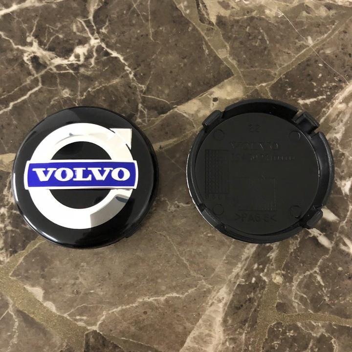 Logo chụp mâm, ốp lazang bánh xe ô tô Volvo, đường kính 64mm