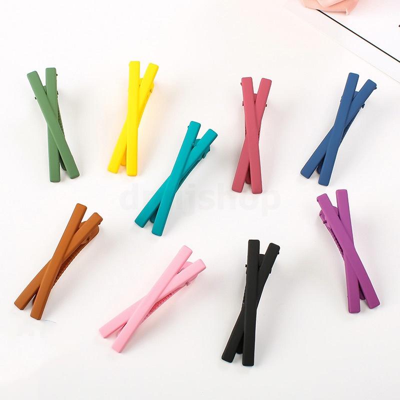 Kẹp X Tóc Chữ nhiều Màu Trơn Kẹp Mái Nữ Đáng Yêu đơn giản nhựa cao cấp