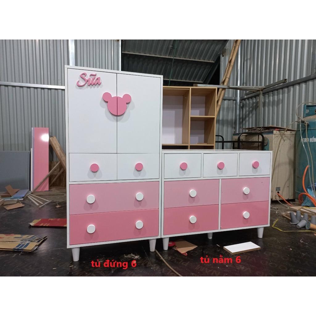 Tủ trẻ em, tủ đựng đồ cho bé gỗ MDF phủ melamine kích thước 60x120cm và 90x70cm