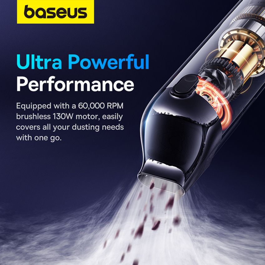 Máy hút bụi cầm tay Baseus A5 Car Vacuum Cleaner 130W 16000pa 7500mAh- hàng chính hãng