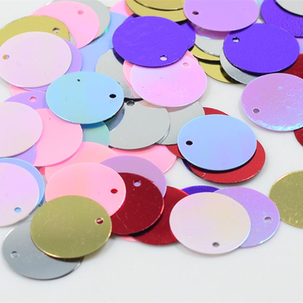 16mm Mini Tiny Flat Sequins Multi Colors. Loose Sequins Mixed Zipper Repair Kit for Embroidery, Applique, Arts, Crafts and Embellishments 10 Grams
