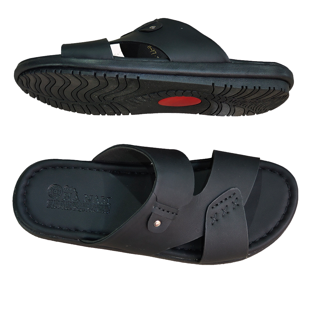 Dép Nam Quai Ngang HÀ NAM Da Bò Thật Cao Cấp DNA2217