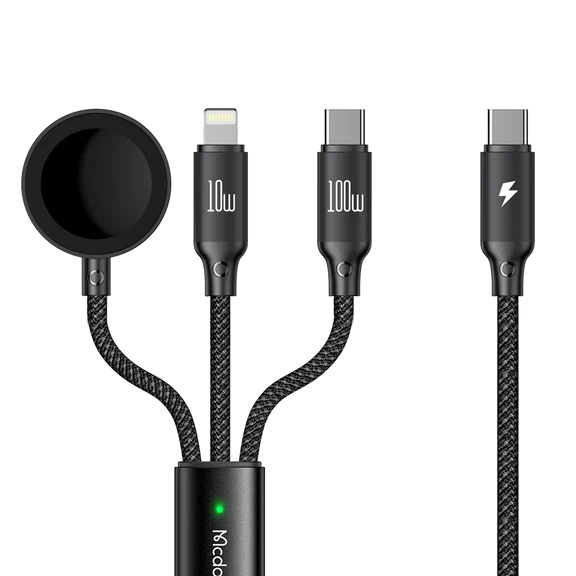 Cáp Sạc Đa Năng Mcdodo Beta Series 3 in 1 Wireless Charging Cable for iWatch iPhone Mac (Hàng chính hãng)