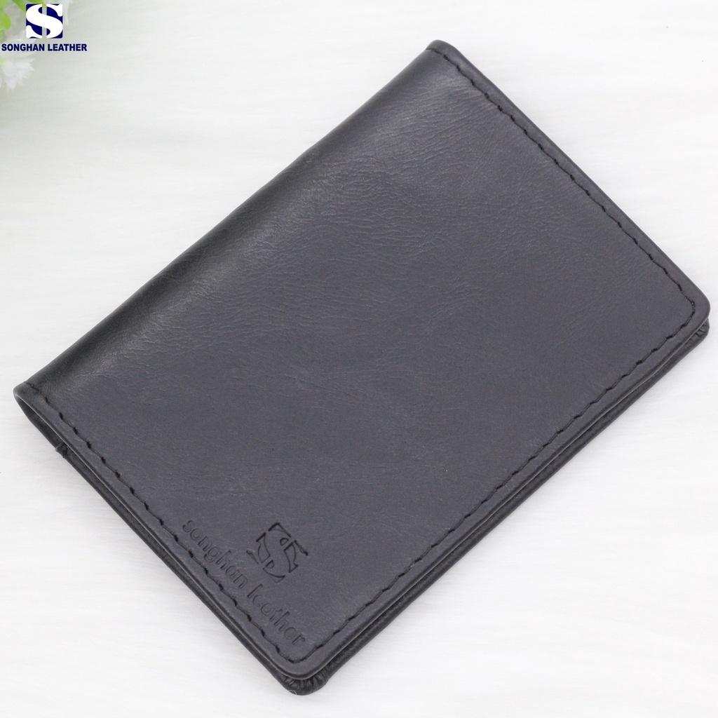 Ví Đựng Thẻ Card Holder Nam Nữ Songhan Leather WL01.Ví MiNi Da Bò Thật Cao Cấp Nhỏ Gọn Gập Đôi Nhiều Ngăn Thời Trang