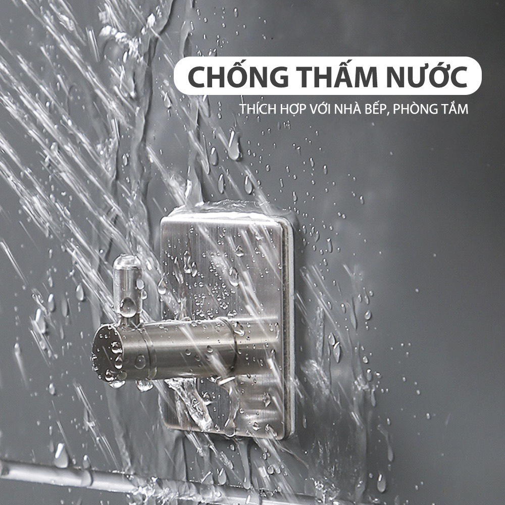 COMBO 5 Móc Dán Tường Inox 304 Cao Cấp - Keo 3M Siêu Dính - Treo Quần Áo, Khăn, Dụng Cụ Bếp, Đồ Nhà Tắm