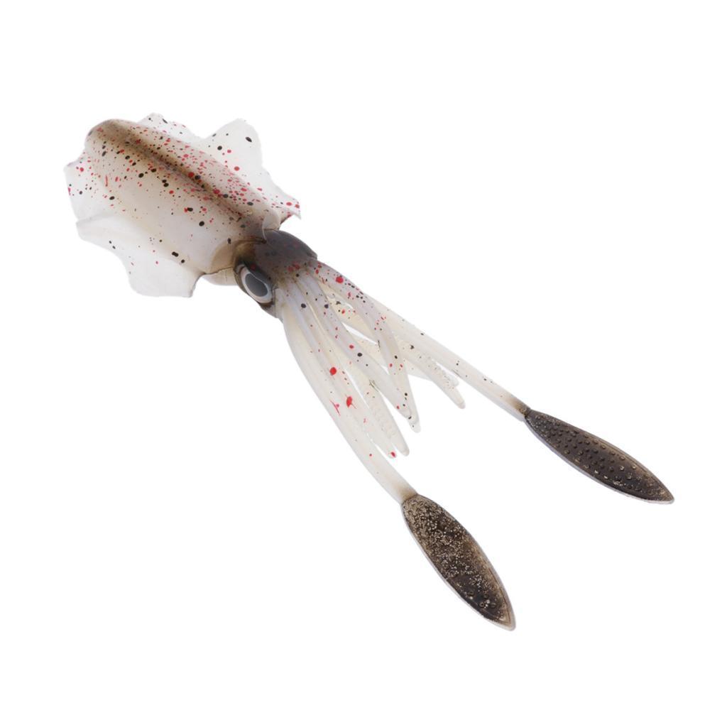 2x 1 Pc Realistic Living Saltwater Soft Plastic Squid Skirt Bait