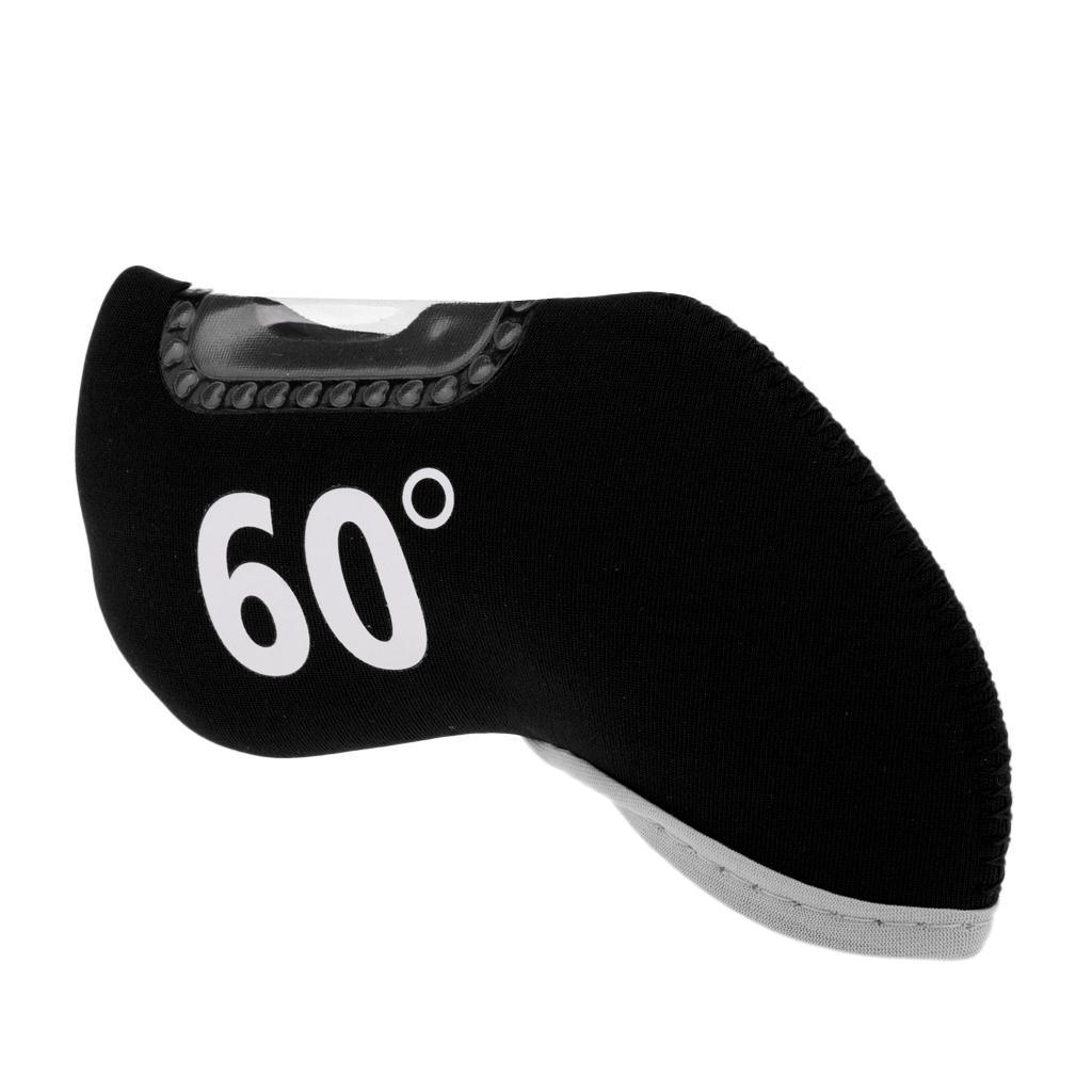 3-4pack Golf Club Iron Putter Headcover Head Cover Protector 60 Degree Black