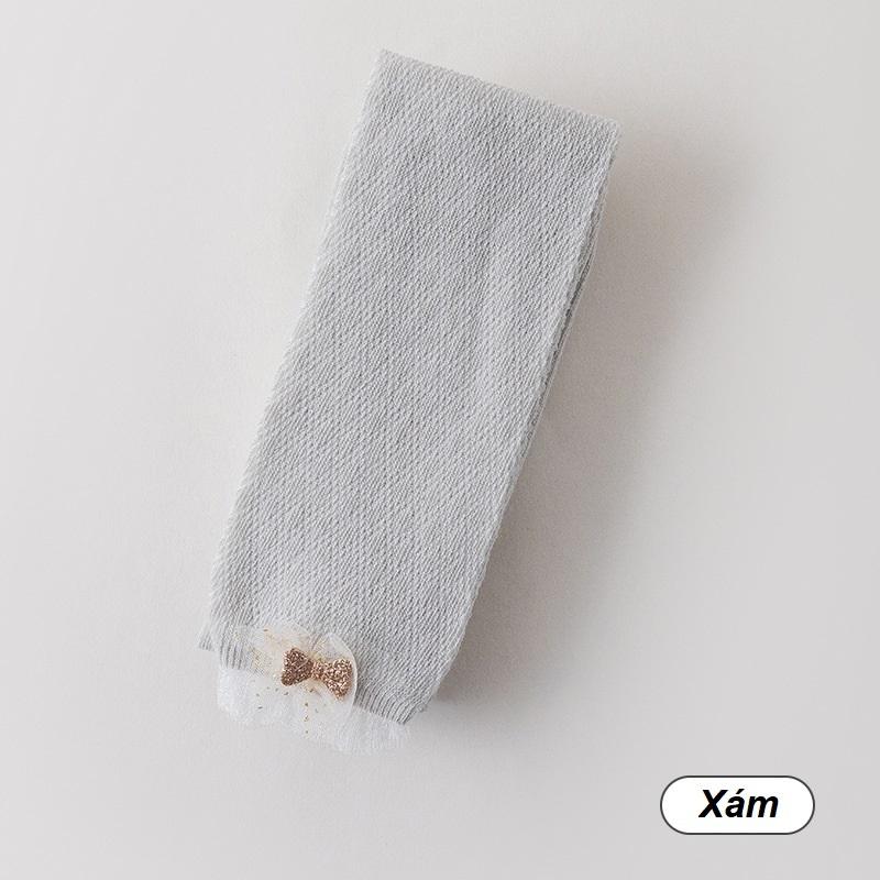 Quần tất không bàn cho bé gái, quần legging lưới mỏng, co giãn 4 chiều đính nhiều họa tiết size từ 1 đến 10 tuổi