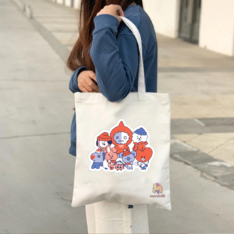 Túi Tote in hình chủ đề BT21