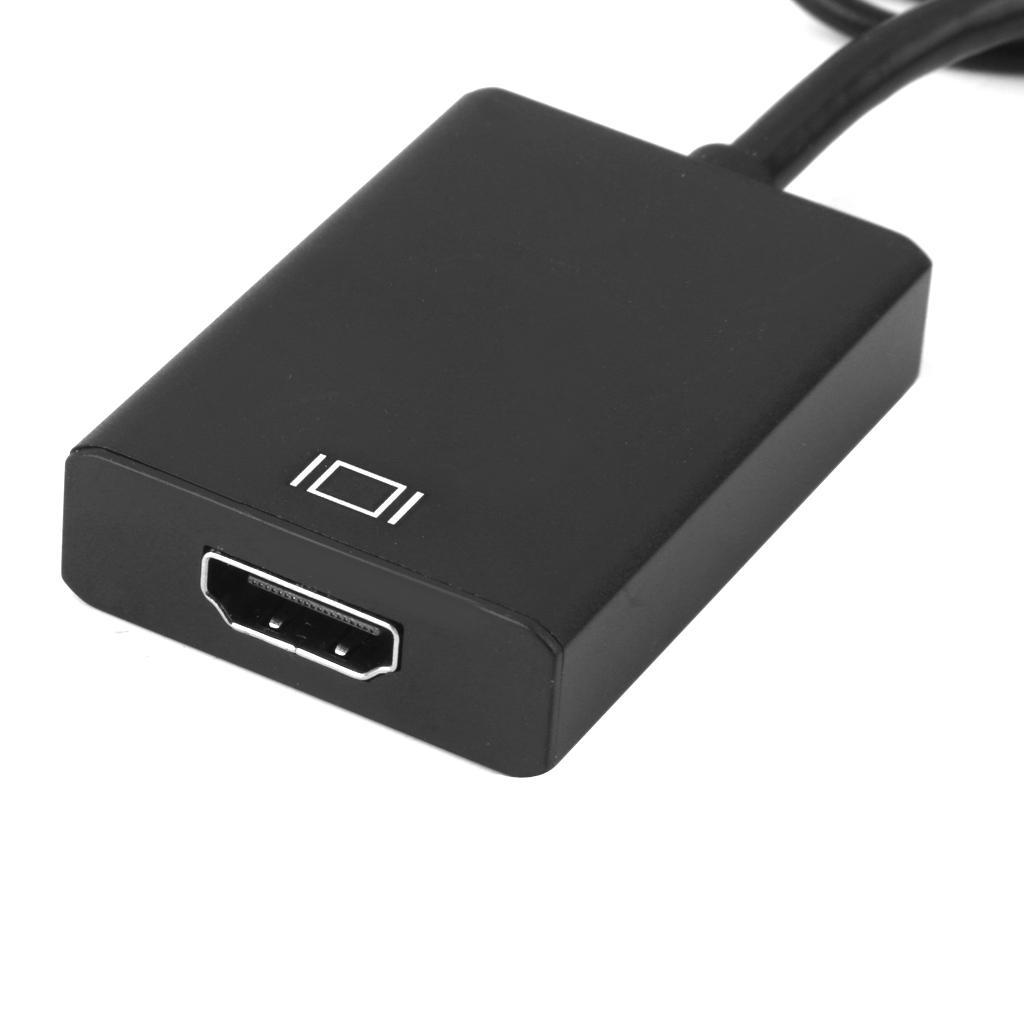 VGA Male with Audio Cable to HDMI Converter Adapter Lead for HDTV PC DVD