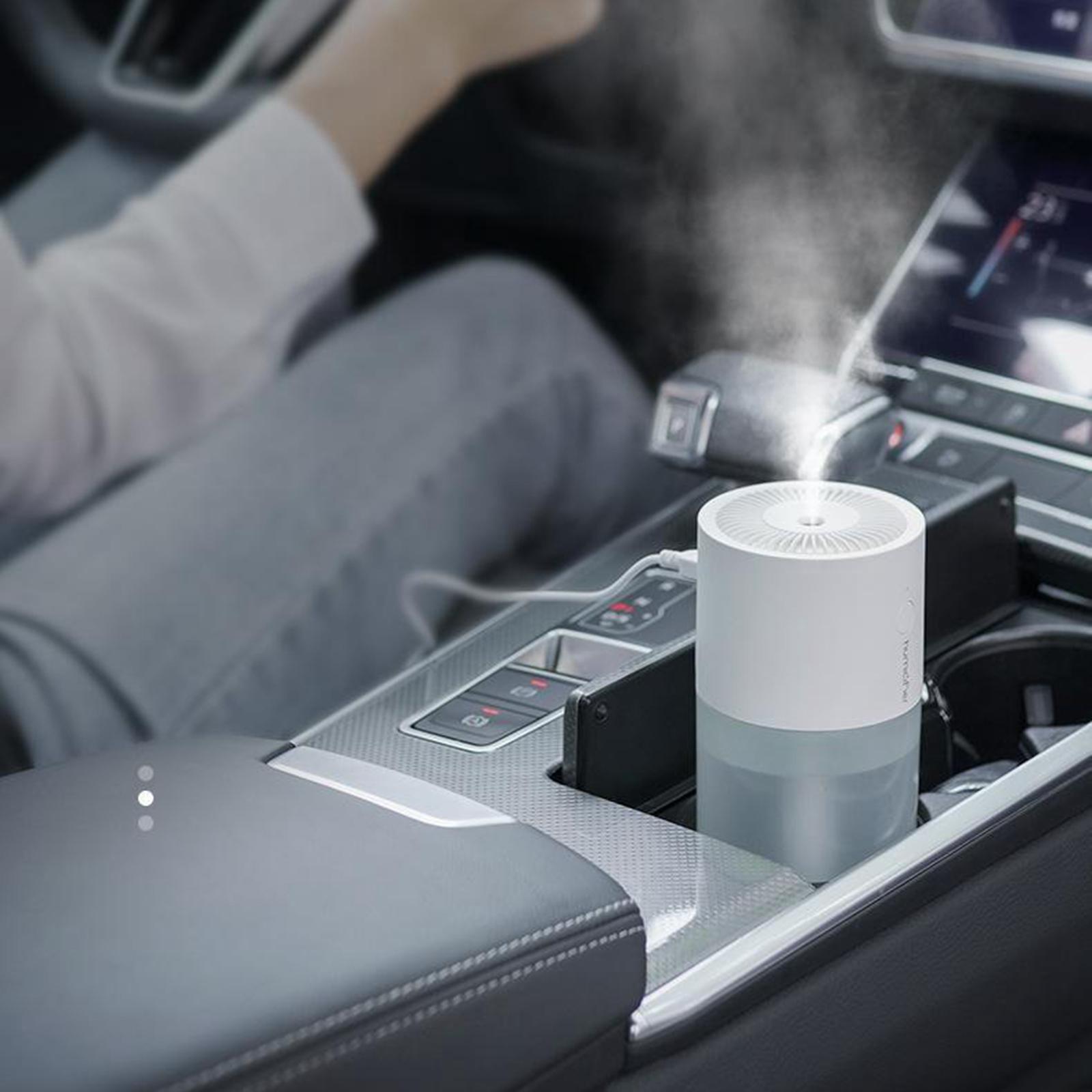 USB Humidifier, 300ml Mini Portable Humidifier, Quiet Air Humidifier with 7-Color LED Night Light, Color Changing, Suitable for Home, Baby Room, Car