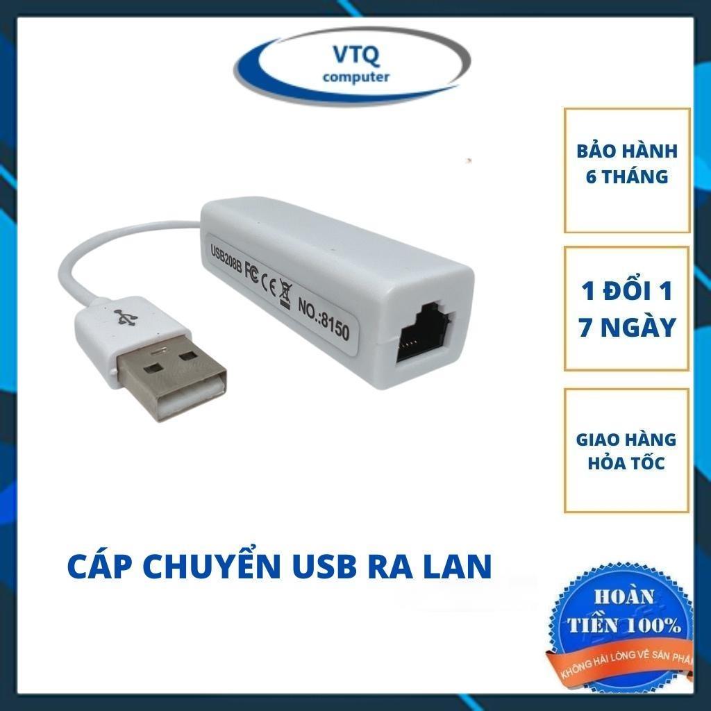 Cáp chuyển usb ra lan, usb to lan rj45 chuẩn 2.0.vtq.computer