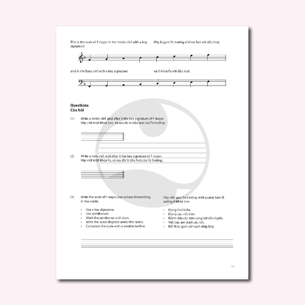AMEB Theory of Music Grade 1 Part 3 Song ngữ Việt-Anh | Lý thuyết Âm nhạc (Sách học và bài tập)