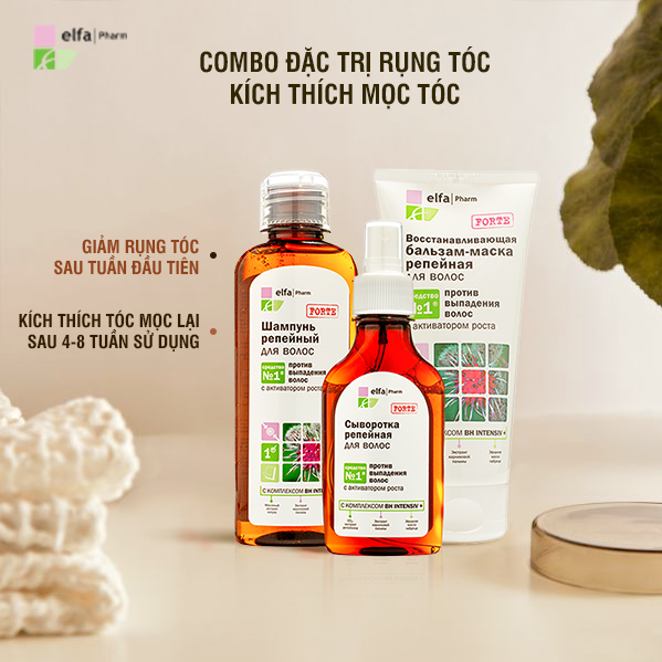 Tinh Chất Serum Mọc Tóc Elfa Pharm 100ml Dầu Thảo Dược 7in1, Chiết Xuất Ngưu Bàng Ngăn Ngừa Rụng Tóc