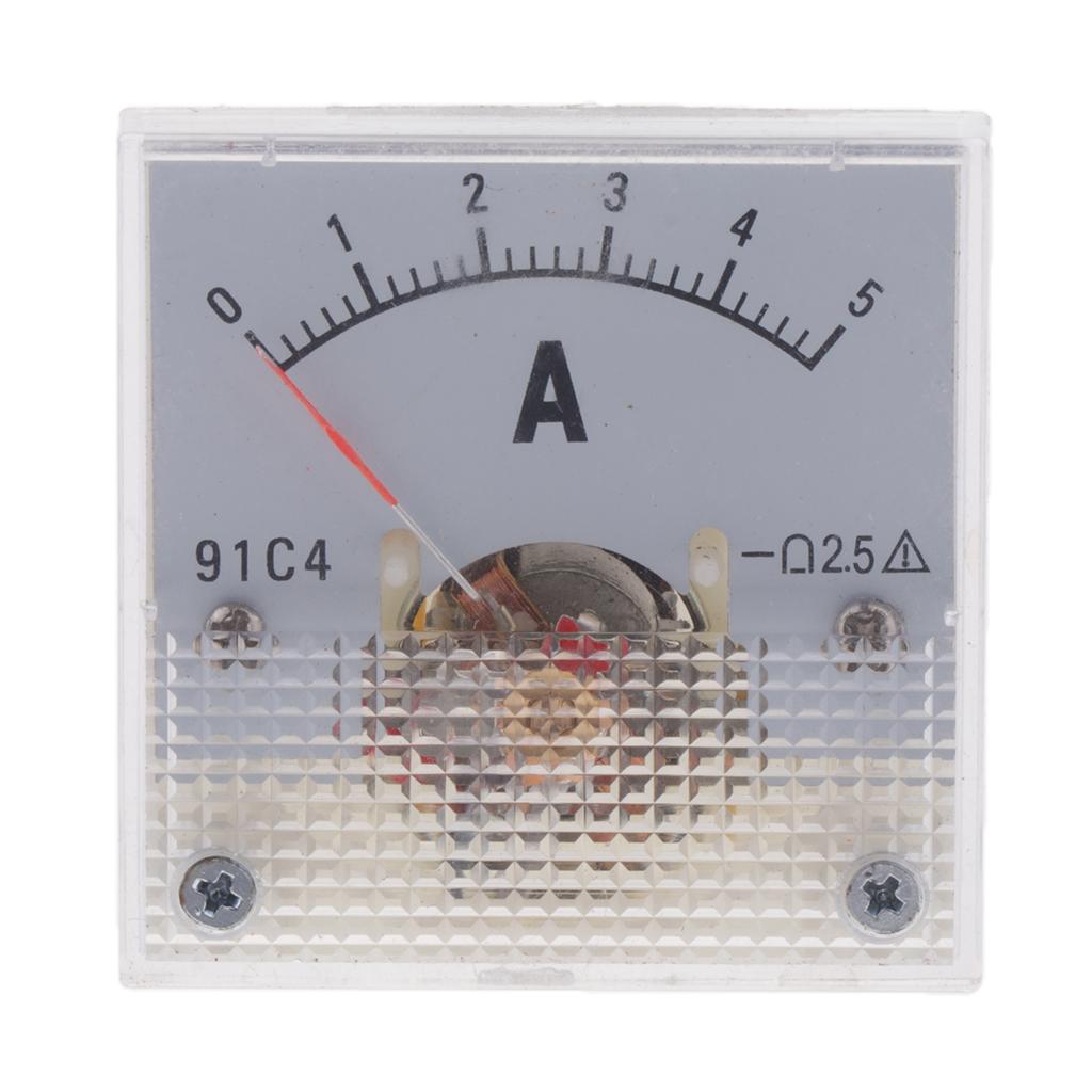 2xDC Ammeter Analog Panel Meter Amp Meter Current Gauge 2.5% 0-5A