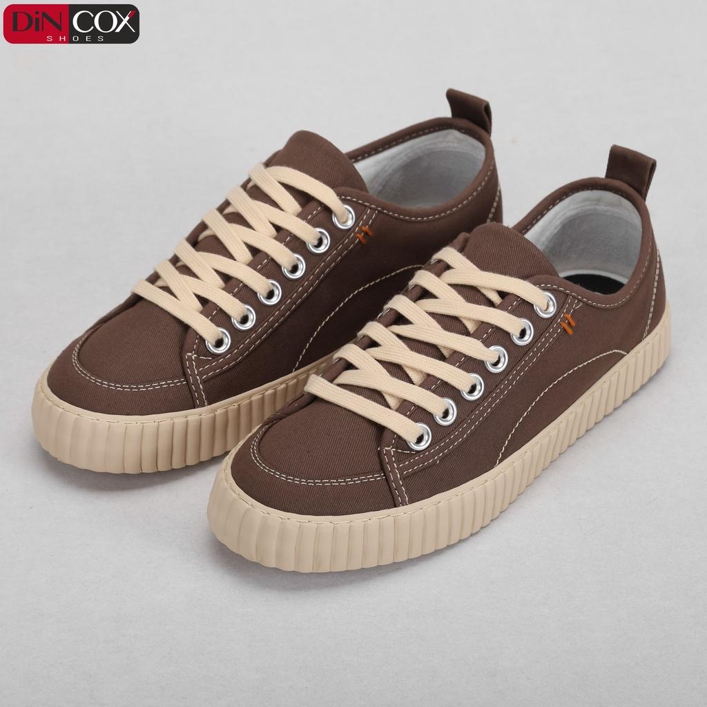 Giày Sneaker Vải Unisex DINCOX D27 Đơn Giản Hiện Đại Chocolate