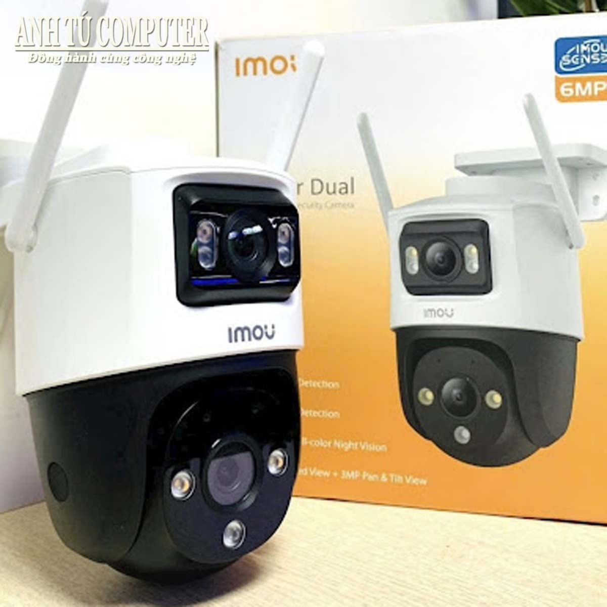Camera Wifi 2 Mắt ngoài trời Imou Cruiser Dual 6MP IPC-S7XP-6M0WED hàng chính hãng
