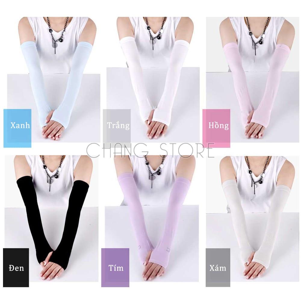 Găng tay chống nắng nam nữ chống tia UV, xỏ ngón được siêu tiện lợi