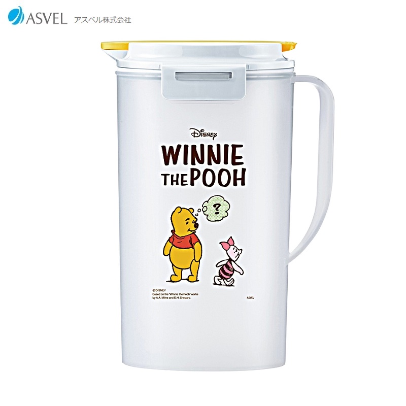 Bình nước có nắp khóa chặt Asvel Winnie The Pooh 2.0L hàng nội địa Nhật Bản