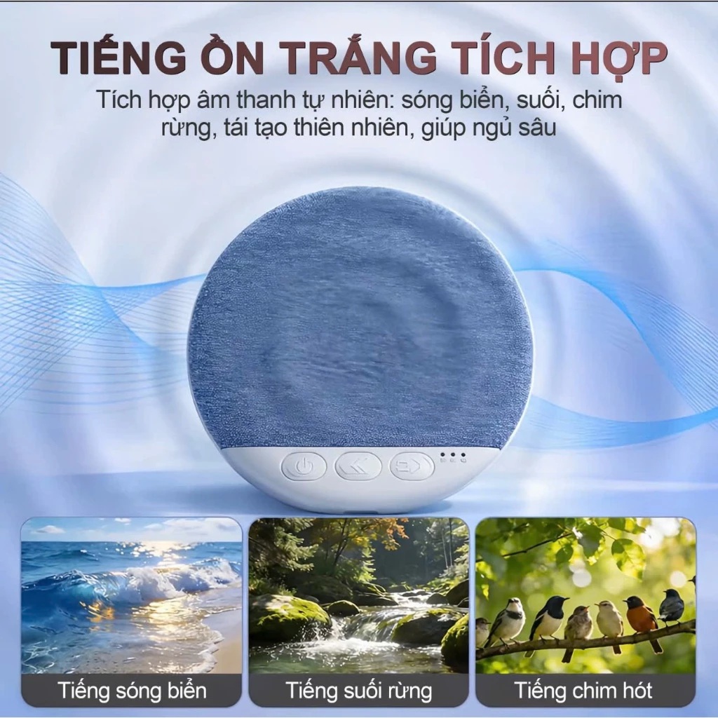 Loa bluetooth đặt ngủ dưới gối X3 Pro Bluetooth 5.4, có tiếng ồn trắng hỗ trợ giấc ngủ, Hẹn giờ + tặng bịt mắt - Hàng nhập khẩu