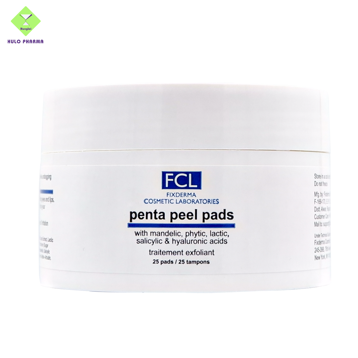 Bông Tẩy Tế Bào Chết Tẩm Dung Dịch AHA Và BHA FCL Penta Peel Pads Giúp Sáng Da, Ngừa Mụn 25 Miếng - Hùng Lợi