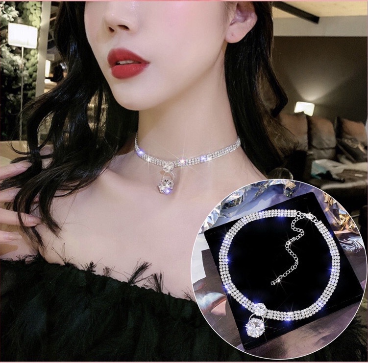 Vòng Cổ Choker Cao Cấp Đính Đá Dự Tiệc Event Sang Trọng Quý Phái