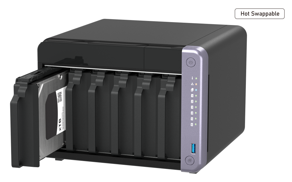 Thiết Bị Lưu Trữ Nas QNAP, Model: TS-632X-4G-Hàng chính hãng