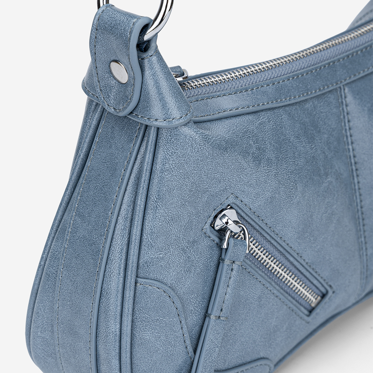 Vascara Túi Đeo Vai Nhấn Trang Trí Zipper - SHO 0275