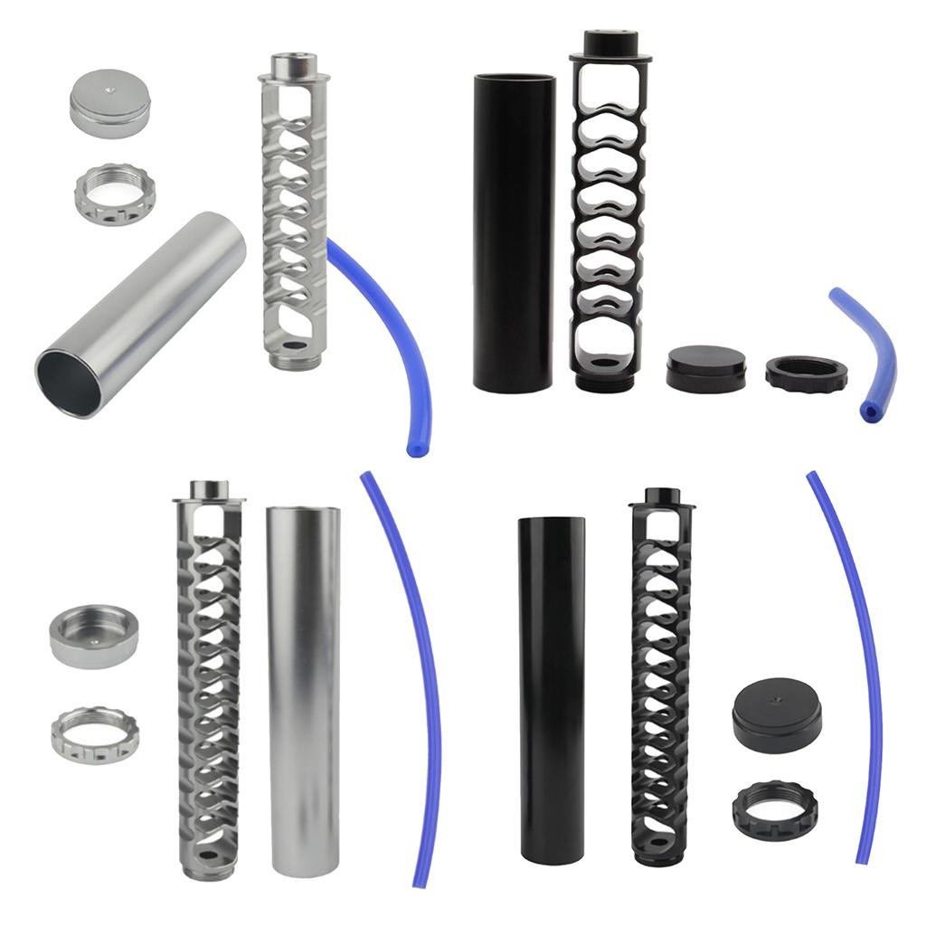 2 Set 6in Single-core Spiral Automotive Fuel Filter 1/2''-28 Titanium