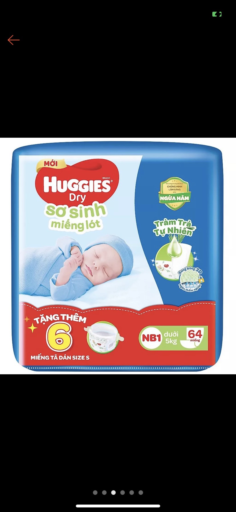 Miếng lót sơ sinh Huggies NB1 64 miếng - HSD luôn mới