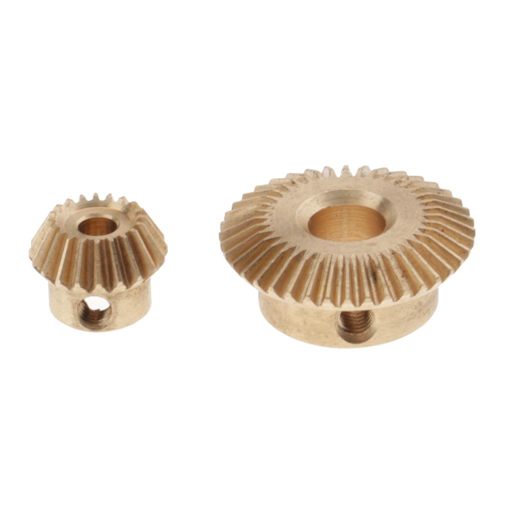 Brass 0.5 Modulus 20 Teeth 3 To 6 Mm Hole Diameter 90 Degree Bevel Wheel Gear