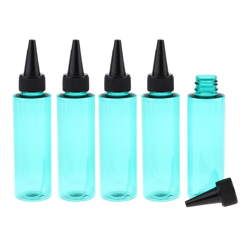 Pack of 5 100ml Empty Essential Oil Bottle Refillable Travel Cream Liquid Aromatherapy Perfume Vials With Black Cap